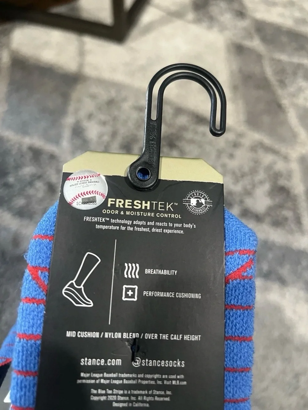 L.A Dodgers Stance Men’s Crew Socks - Black, Blue & Red Accents